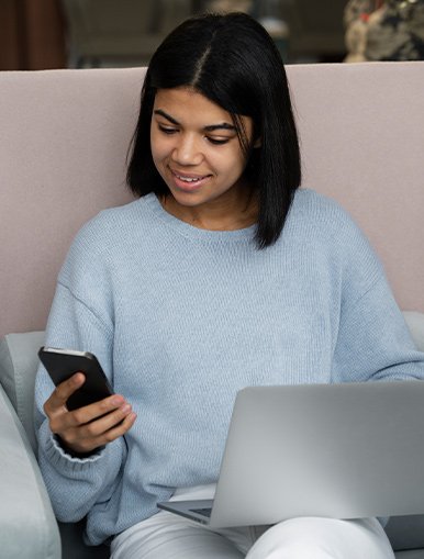 Mobile and Laptop complaint support illustration